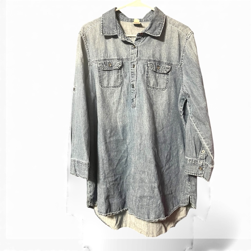 Canyon River Blues Lightweight Denim Button Down Dress XL
